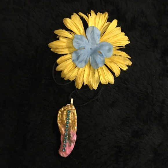 Reversible Rhinestone Unique Rare Vintage Boho One of a Kind Handmade Necklace - Picture 9 of 16